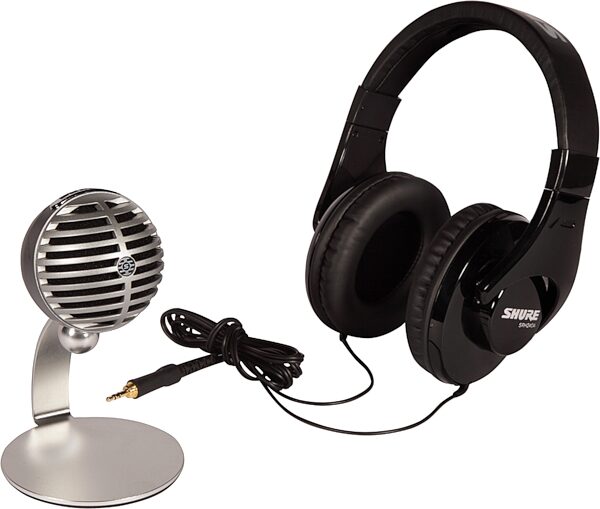 Shure Mobile Recording Kit with MOTIV MV5 Mic/SRH240A Headphones, Blemished, Action Position Back