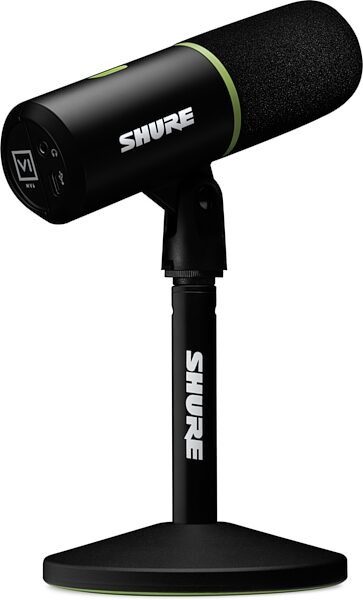 Shure MV6 Dynamic Cardioid USB Gaming Microphone, Black, Action Position Back