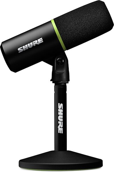 Shure MV6 Dynamic Cardioid USB Gaming Microphone, Black, Action Position Back