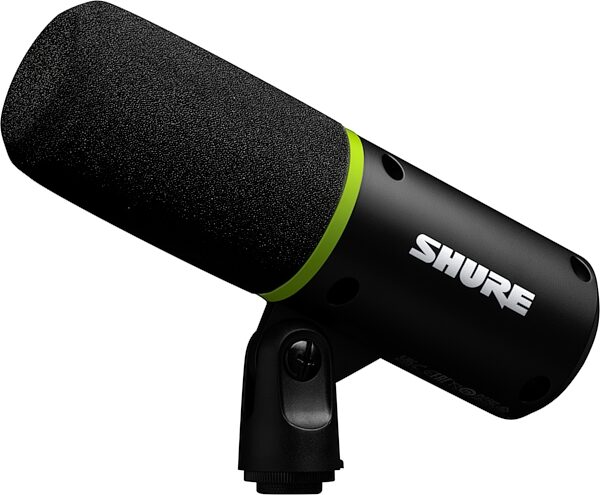 Shure MV6 Dynamic Cardioid USB Gaming Microphone, Black, Action Position Back