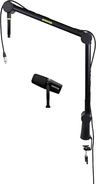 Shure MV7+ Hybrid USB/XLR Podcast Microphone, Black, Bundle with Boom Arm, DNU