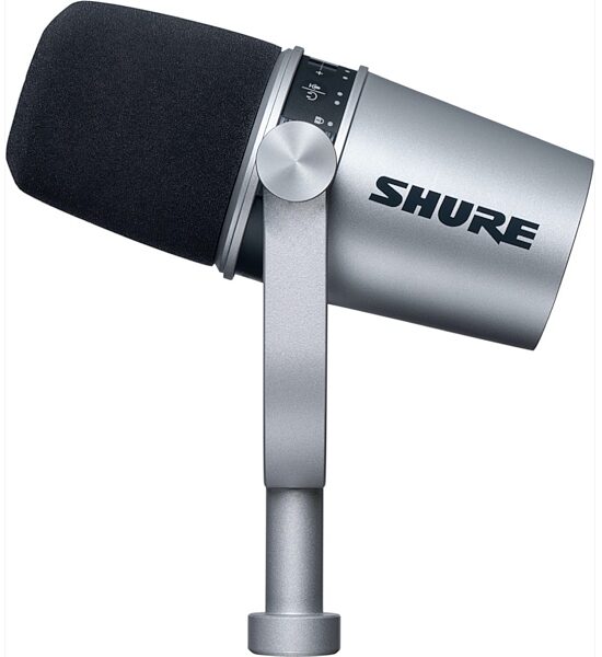 Shure MOTIV MV7 Dynamic Cardioid USB and XLR Podcast Microphone, Silver, MV7-S, Alt