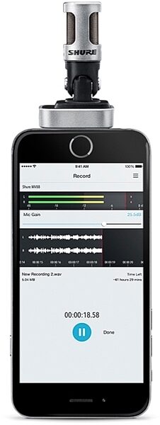 Shure MOTIV MV88 Digital Stereo Condenser Microphone for iOS (with Lightning Connector), In Use 4