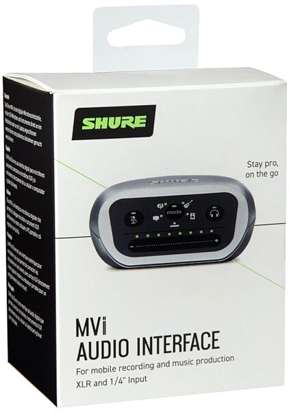 Shure MOTIV MVi Digital Audio Interface (with USB-A and USB-C Cables), New, Package