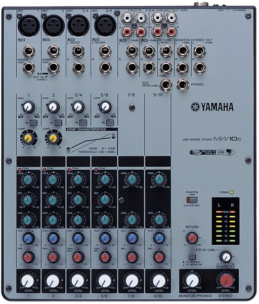 Yamaha MW10C 10-Channel USB Mixer with Compression, Main