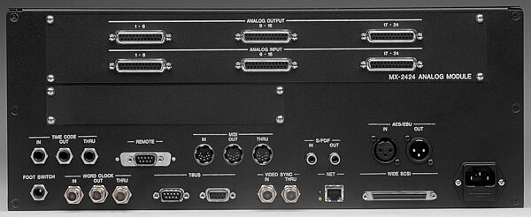 TASCAM MX2424 Hard-Disk Multi-Track Recorder, Back Panel