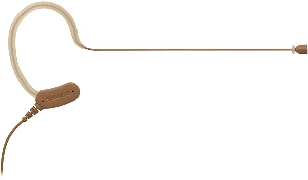 Shure MX153 Microflex Earset Headworn Condenser Microphone, Cocoa, MX153C/O-TQG, Omnidirectional, with TQG/TA4F Connection, Cocoa