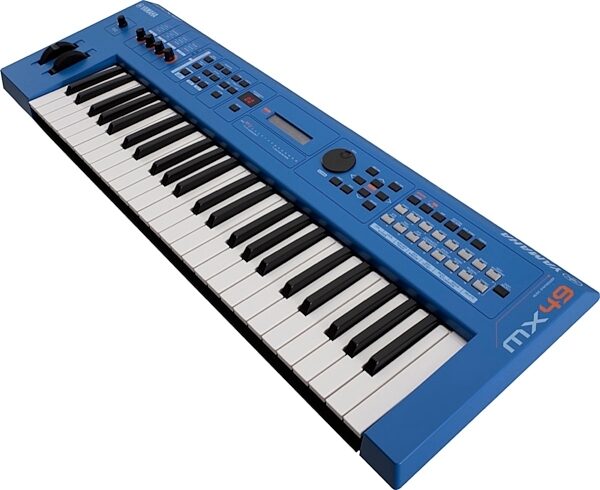 Yamaha MX49 v2 Keyboard Synthesizer, 49-Key, Blue, Blue Angle