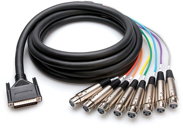 Hosa DTF800 Snake Cable (25-Pin D-Sub to XLR Female x 8), 9.9 foot (3 Meters), DTF-803, HOSDTF80