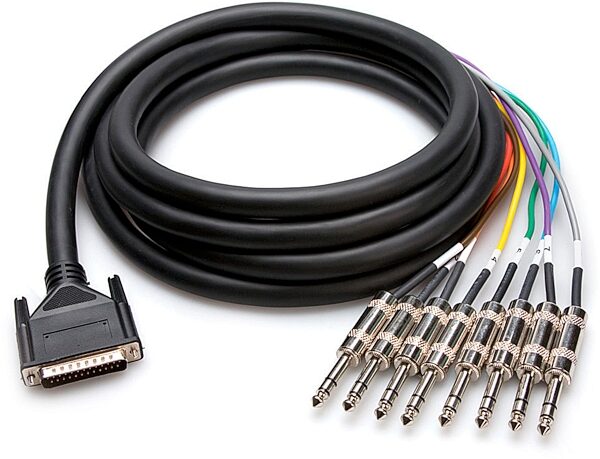 Hosa DTP800 Snake Cable (1/4" TRS x 8 to 25-Pin D-Sub), 4 meter, HOSDTP80