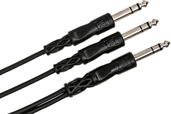 Hosa Y Cable (1/4" TRS to Dual 1/4" TRS), 3 foot, CYS-103, HOSCYS