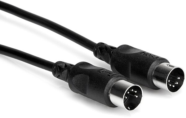 Hosa Standard MIDI Cable, Black, 1 foot, HOSMID3