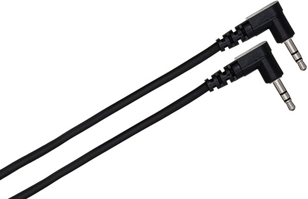 Hosa Stereo Interconnect 3.5 mm Right-Angle TRS to Right-Angle TRS Cable, 8 inch, HOSCMMRR