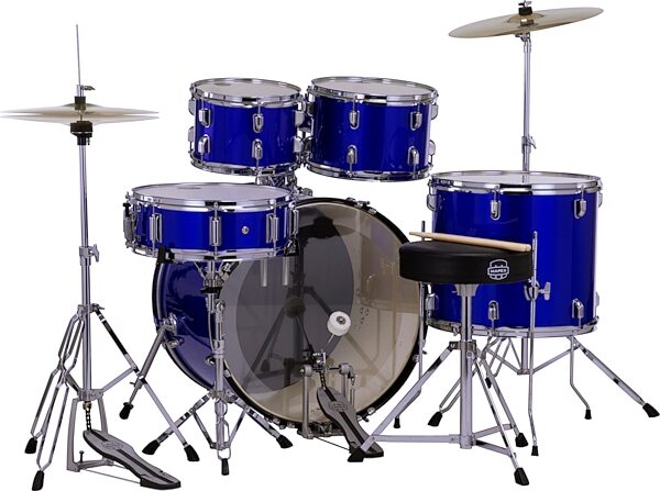 Mapex Comet Complete Drum Set, 5-Piece, Indigo Blue, Action Position Back