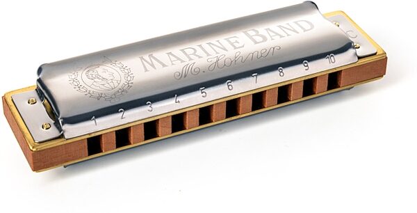 Hohner Marine Band 1896 Harmonica, Keys of A, C, and G, Action Position Back