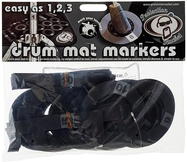 Protection Racket Drum Mat Marker Pack, New, Action Position Back