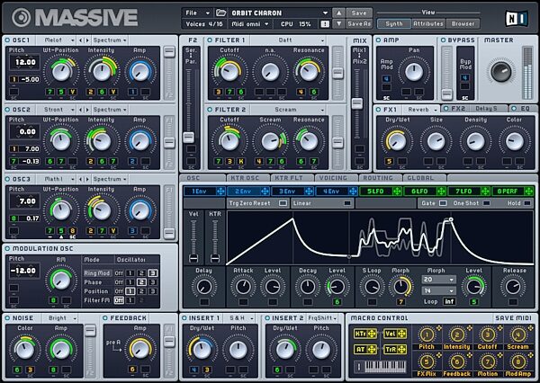 Native Instruments Massive Software Synth (Macintosh and Windows), Main