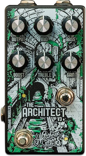 Matthews Effects Architect V3 K-Style Overdrive Boost Pedal, Angled Front