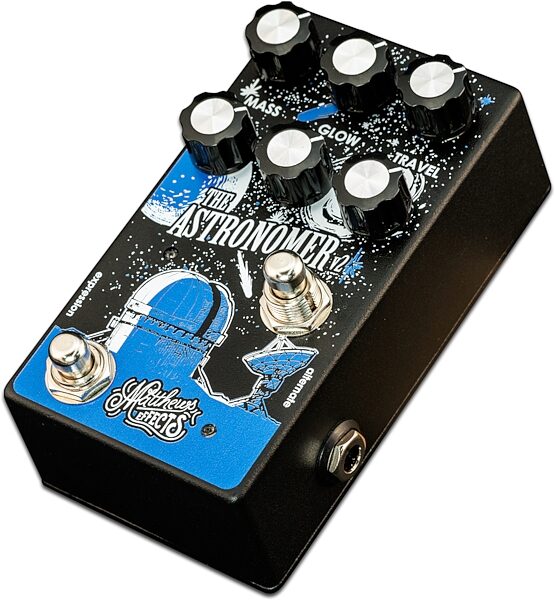 Matthews Effects Astronomer V2 Shimmer Reverb Pedal, New, Angled Front