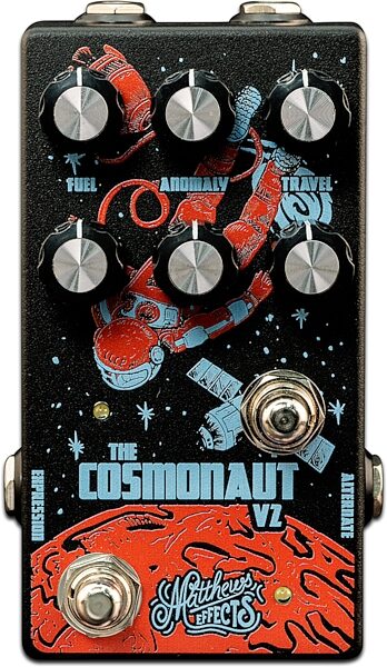 Matthews Effects Cosmonaut V2 Reverb Delay Pedal, Angled Front