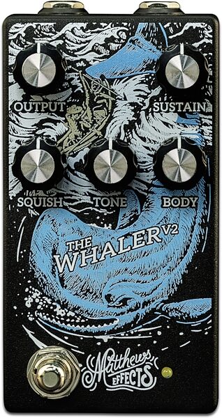 Matthews Effects Whaler V2 Fuzz Pedal, Action Position Back
