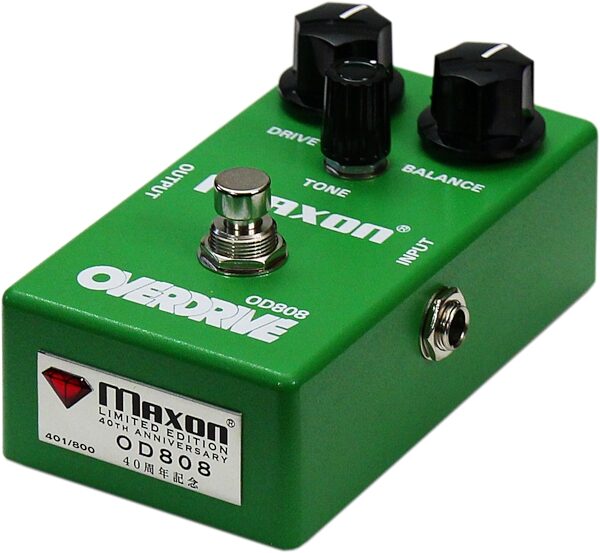 Maxon 40th Anniversary OD808 Overdrive Pedal, Action Position Back