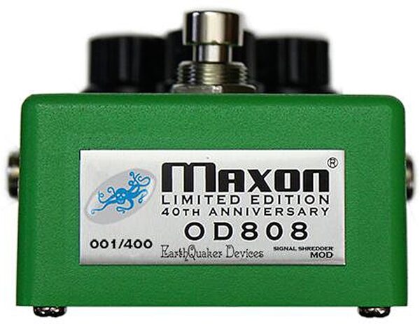 Maxon 40th Anniversary OD808 EarthQuaker Modified Overdrive Pedal, Action Position Back