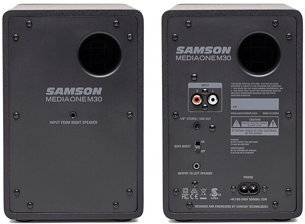Samson M30 MediaOne Powered Studio Monitors (Pair), New, ve