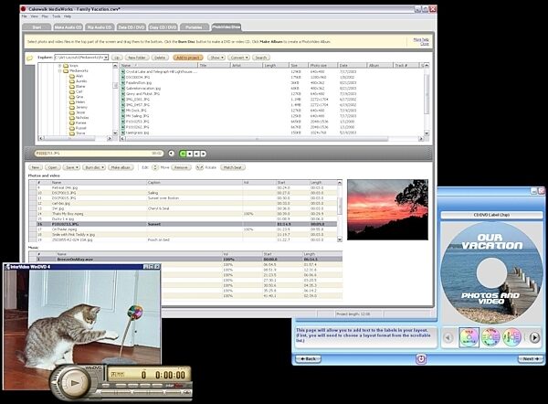 Cakewalk MediaWorks Audio/Video Softare (Windows), Collage