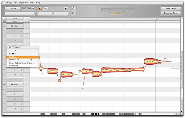 Celemony Melodyne Essentials Audio Editor Software, Screenshot