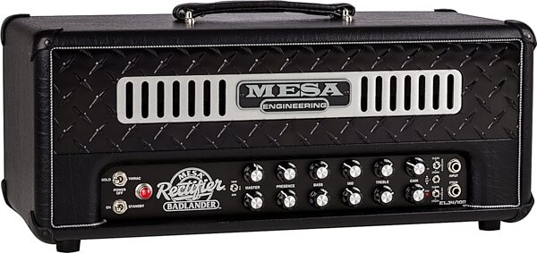 Mesa/Boogie Badlander 100 Guitar Amplifier Head (100 Watts), Black Bronco, Blemished, Action Position Back