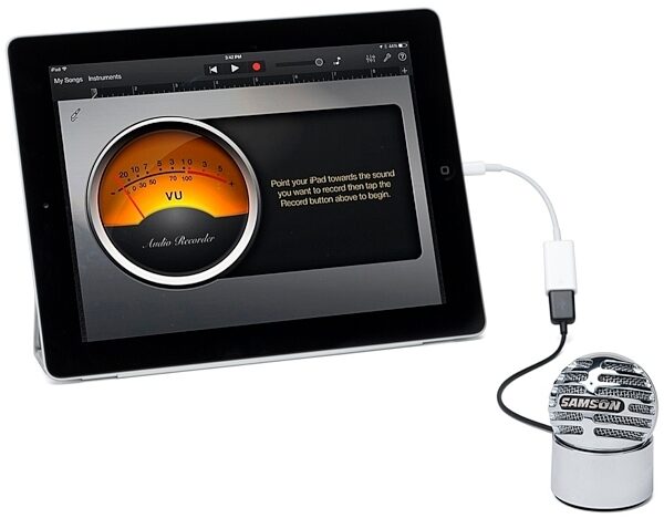 Samson Meteorite USB Condenser Microphone, In Use with iPad