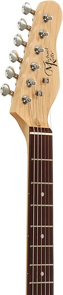 Michael Kelly Guitars 59 Thinline Electric Guitar, Natural, Flame Maple Top, Blemished, Neck Front Angle