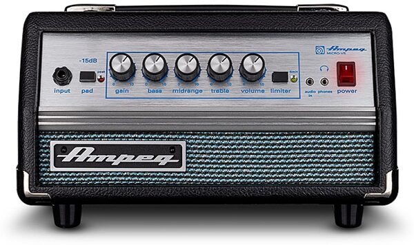 Ampeg MICRO-VR Bass Amplifier Half Stack with SVT MICRO-VR Head and SVT210AV Micro Classic Cabinet, Black, Micro-VR Front
