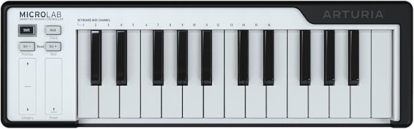 Arturia MicroLab USB MIDI Controller Keyboard, 25-Key, Black