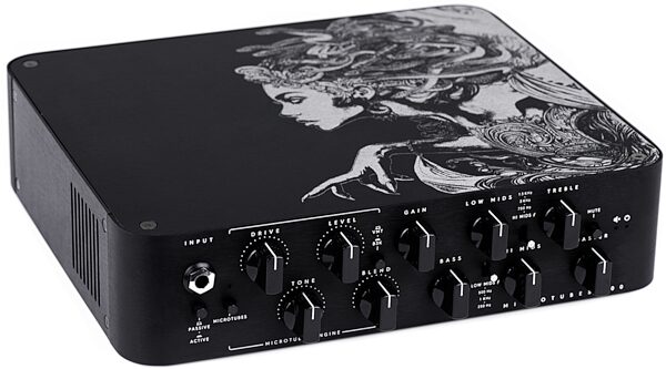 Darkglass Limited Edition Medusa Microtubes 900 Bass Amplifier Head (900 Watts), Angled Back