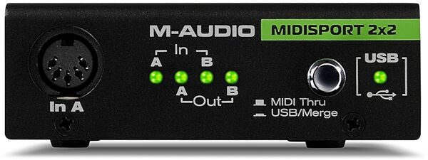 M-Audio Midisport 2x2 Anniversary Edition USB MIDI Interface, Front