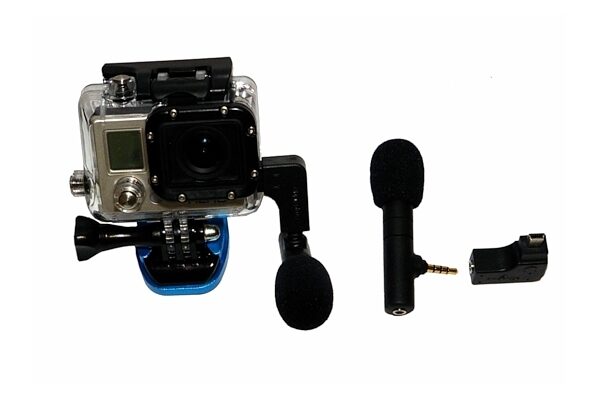 AmpRidge MightyMic G GoPro Shotgun Condenser Microphone, In Use 1