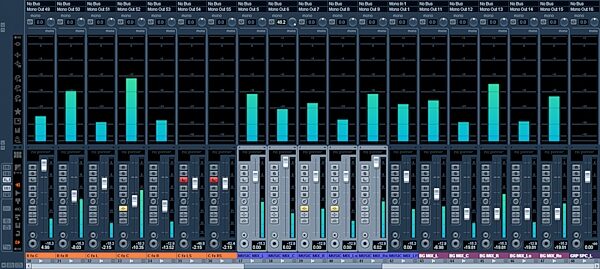 Steinberg Nuendo Recording Software (Macintosh and Windows), Mixer View