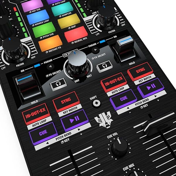 Reloop Mixtour Pro DJ Controller, New, Angled Control Panel
