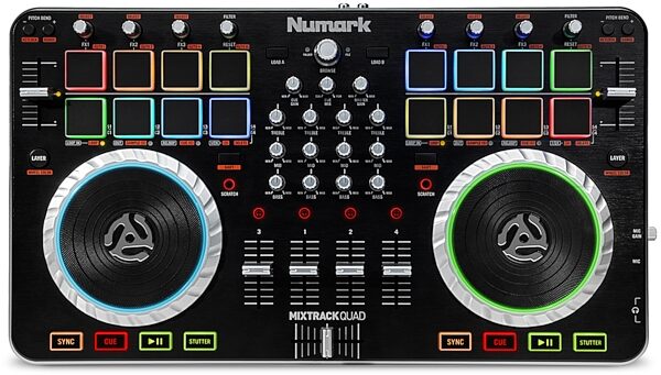 Numark MixTrack Quad USB DJ Controller and Audio Interface, Main
