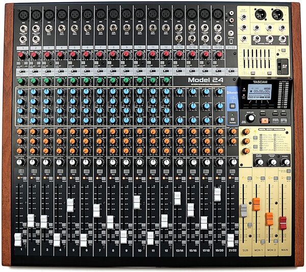 TASCAM Model 24 Mixer, USB Audio Interface and Multitrack Recorder, New, Action Position Back