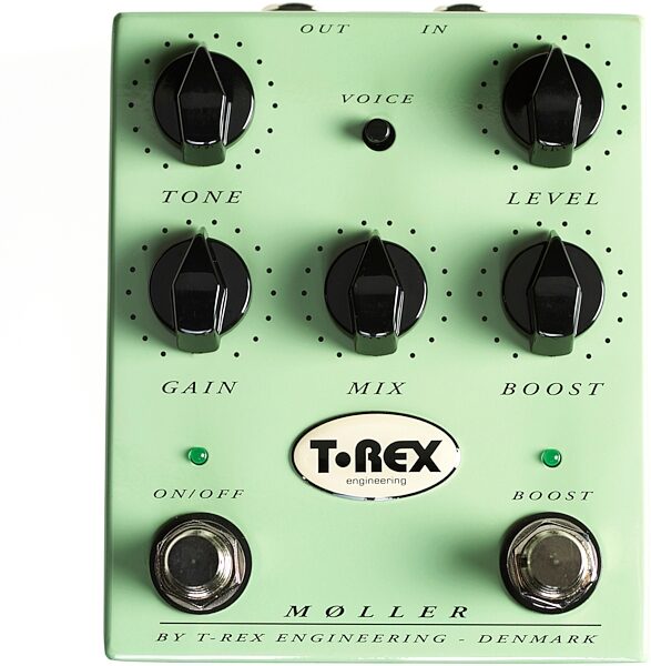 T-Rex Moller Classic Overdrive Pedal with Clean Boost, Top