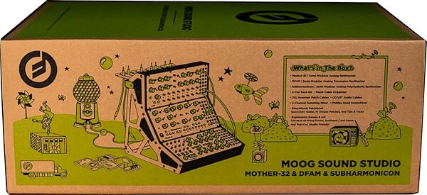 Moog Sound Studio: Mother-32, DFAM, and Subharmonicon Bundle, With Free &quot;Patch and Tweak with Moog&quot; Book, Action Position Back
