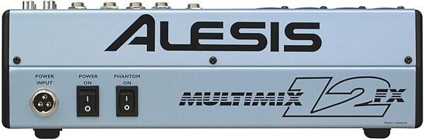 Alesis MultiMix 12FX 12-Channel Mixer with Effects, Back Panel
