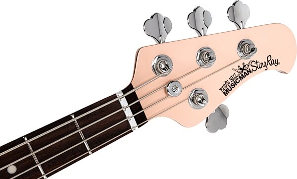 Ernie Ball Music Man StingRay Special Electric Bass (with Case), Pueblo Pink, Action Position Back