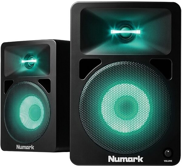 Numark N-Wave 580L Powered Desktop DJ Monitors, Green