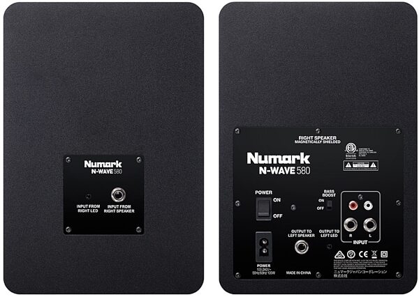 Numark N WAVE 580 Powered Desktop DJ Monitors, Rear