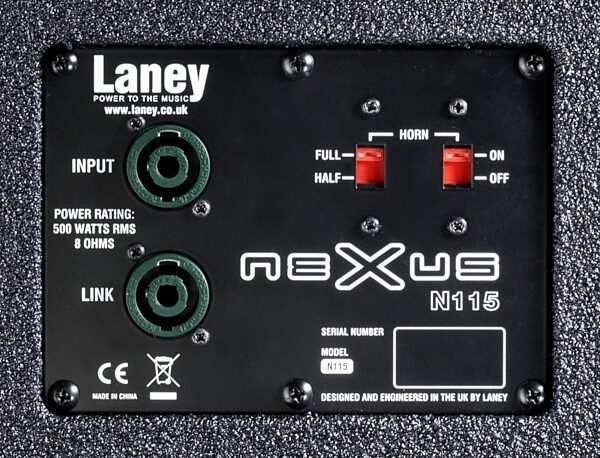 Laney N115 Nexus Bass Speaker Cabinet (400 Watts, 1x15"), Rear