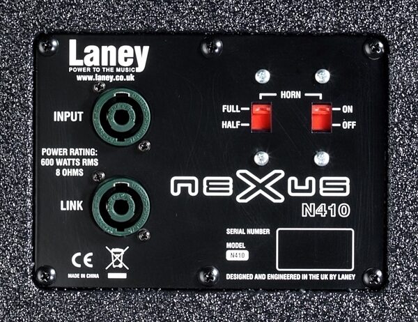 Laney N410 Nexus Bass Speaker Cabinet (600 Watts, 4x10"), ve